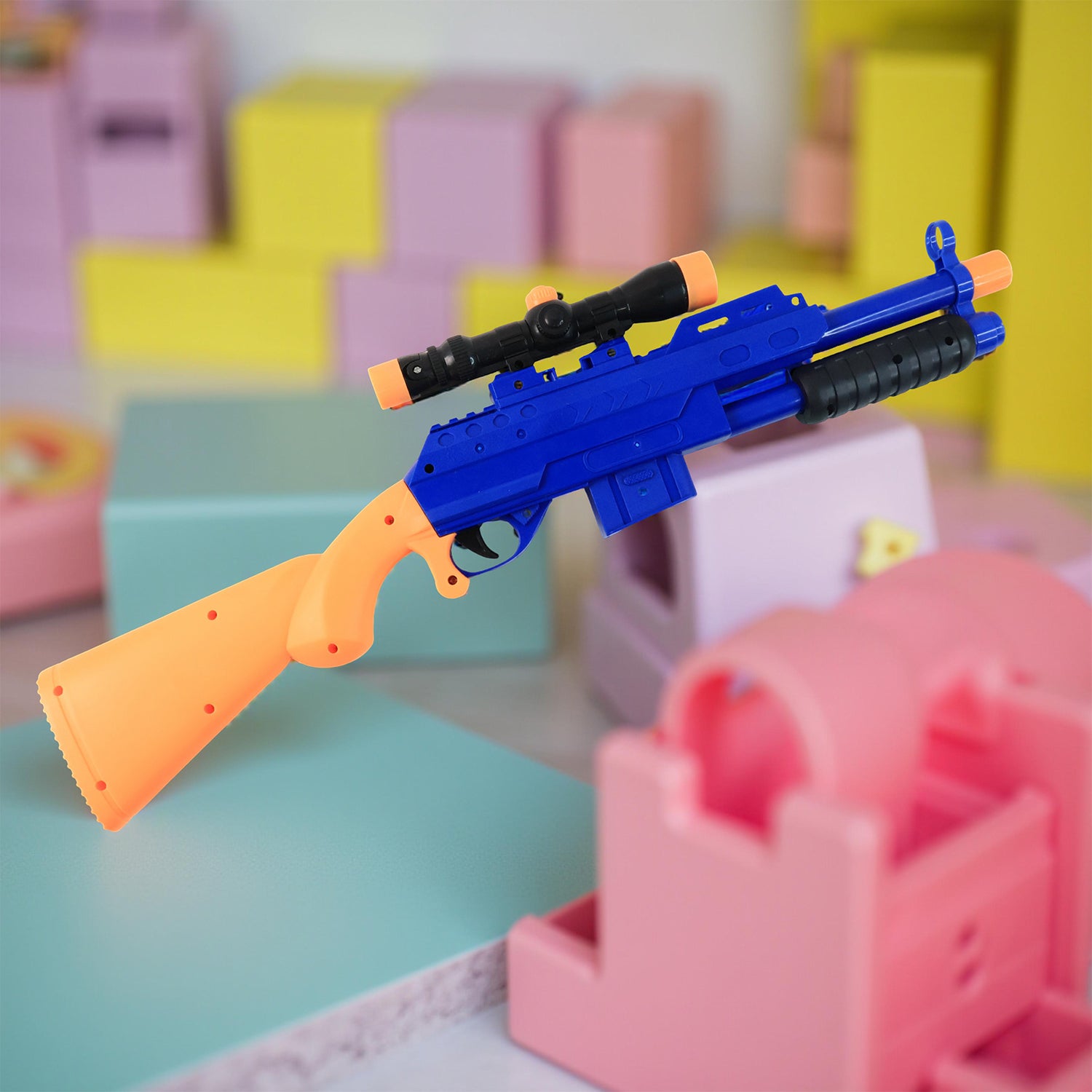 Shot Air Gun Toy With Scope And 8 Soft Foam Bullets Set Shot Air Gun Toy With Scope And 8 Soft Foam Bullets Set